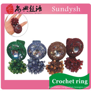 fashion wholesale crystal nail imitation big high quality finger chunky hand artificial rings jewellery designs for women